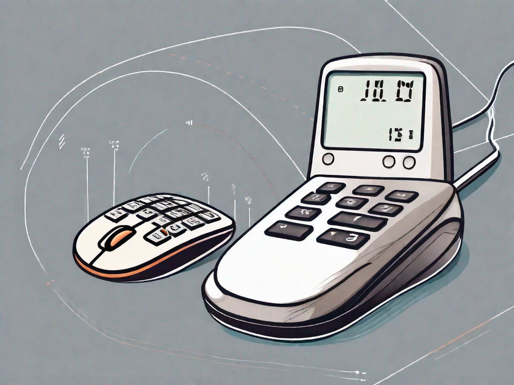 A calculator and a computer mouse