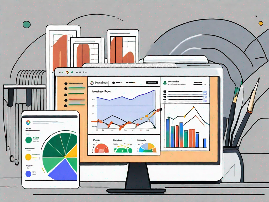 A computer screen displaying a google ads interface with various tools and graphs