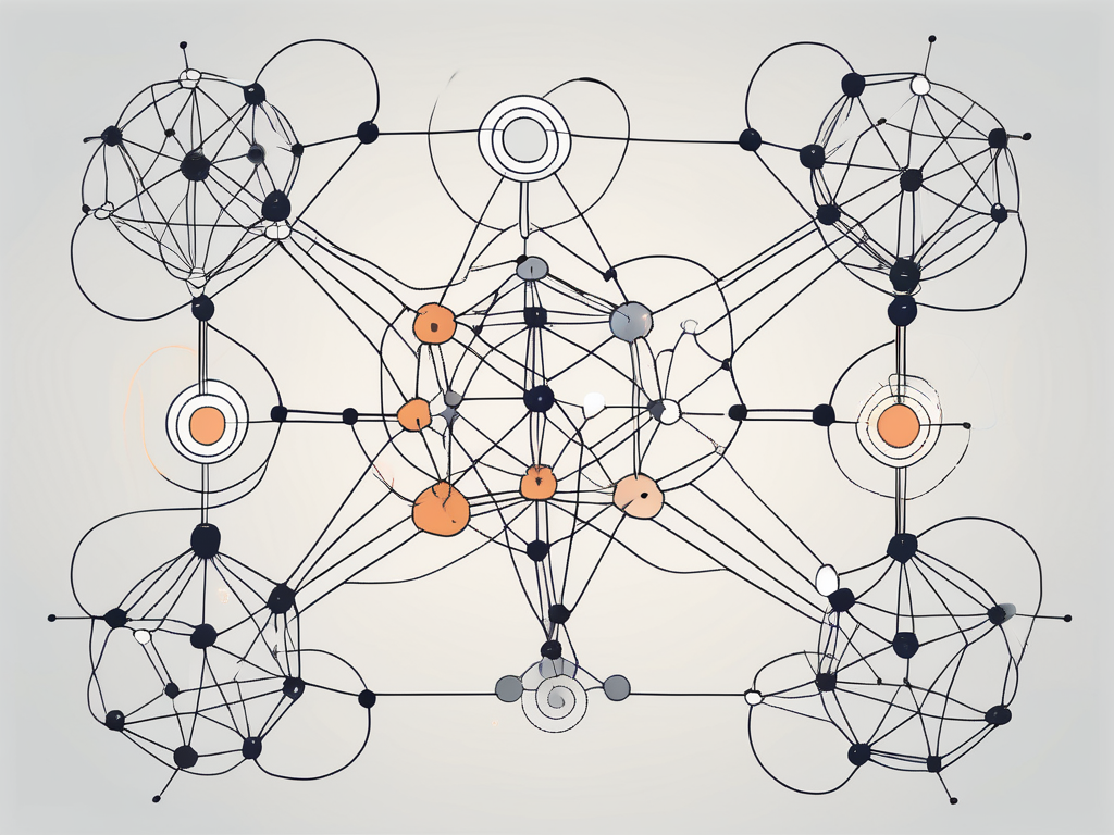 Interconnected nodes or dots