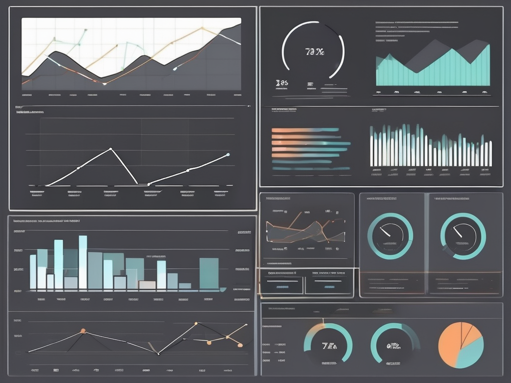 A computer screen displaying various charts and graphs