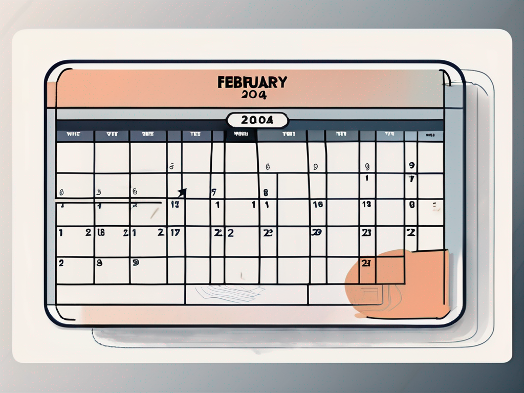 A calendar with the date february 4