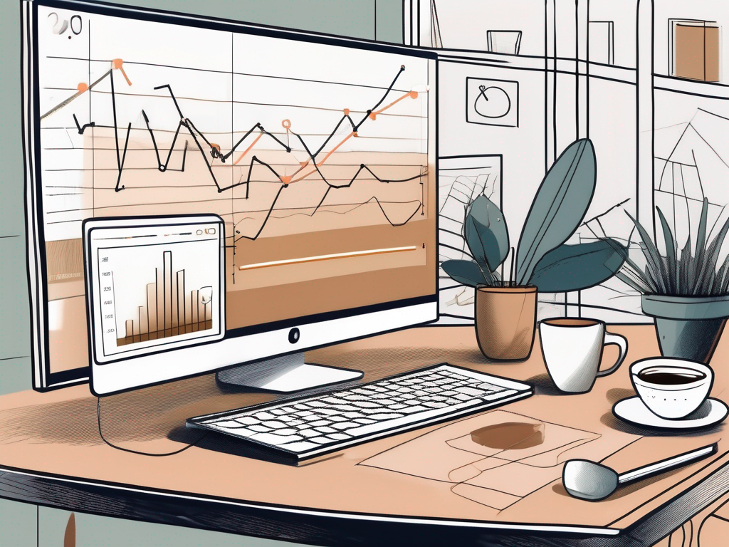 A computer screen displaying a live webinar with various multimedia elements like charts