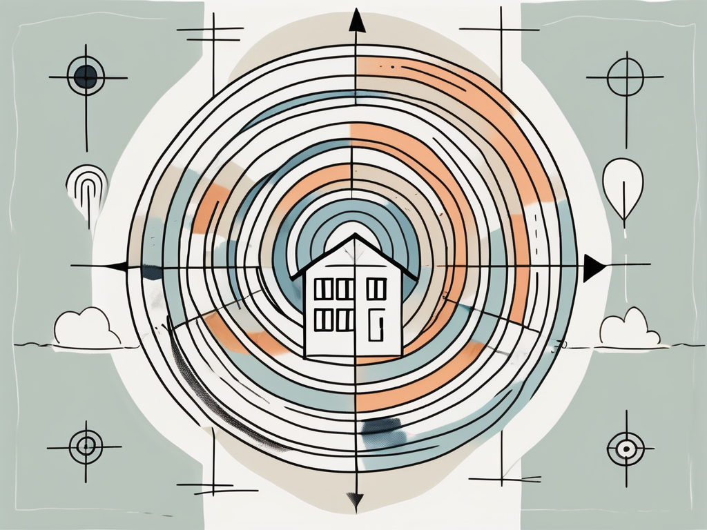 A target with various symbols representing different demographics (such as a house for families